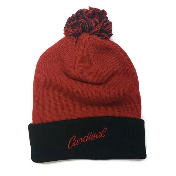 NCAA Adult Top Of The World NCAA Stanford Cardinals Knit Pom Pom Hat Red Black - Picture 2 of 5
